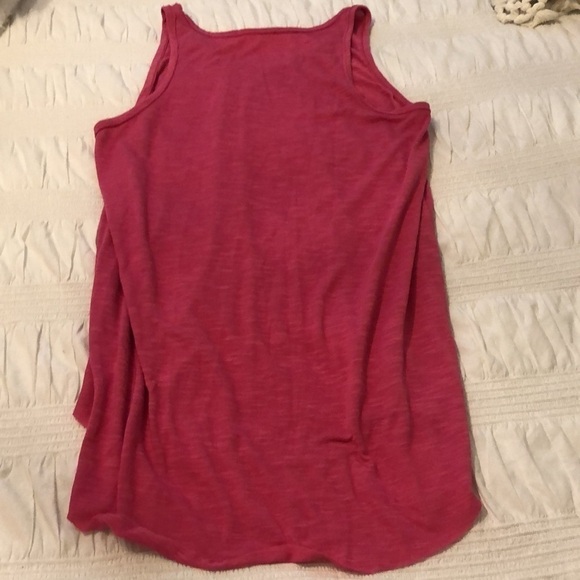 Lush Longline Tulip Side Slit Pink Top Size Small - Picture 7 of 8